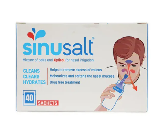 Sinu Salt Nasal Irrigation 2.5g 40 Dosed Sachets